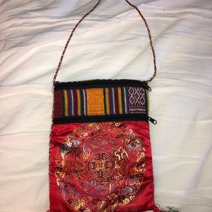 Satin crossbody bag